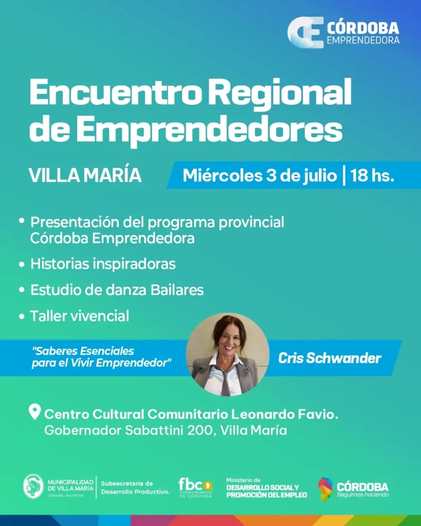 Villa María recibe el Encuentro Regional de Emprendedores