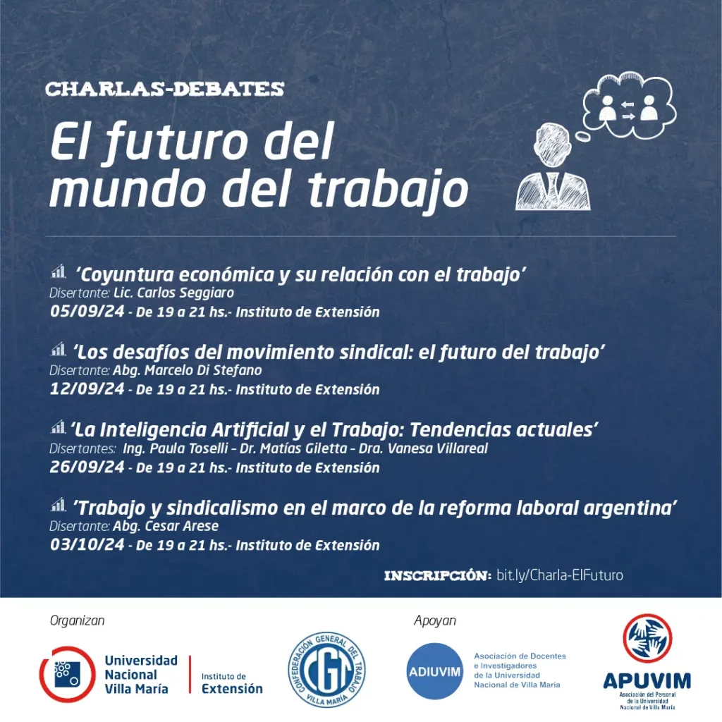 Invitan a debatir sobre “el futuro del mundo del trabajo”
