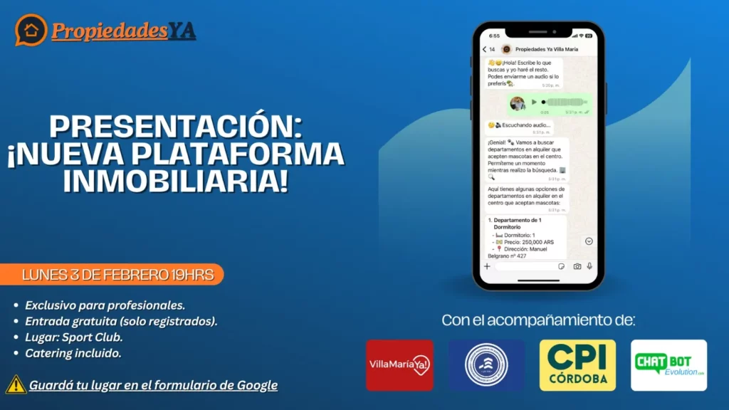 Convocan a inmobiliarios al lanzamiento de una innovadora plataforma