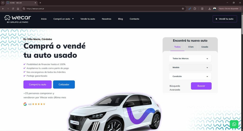 Wecar cumple un año en Villa María