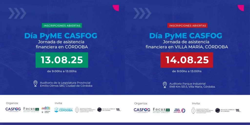 Villa María será sede del Día Pyme CASFOG, un encuentro clave para acceder a financiamiento